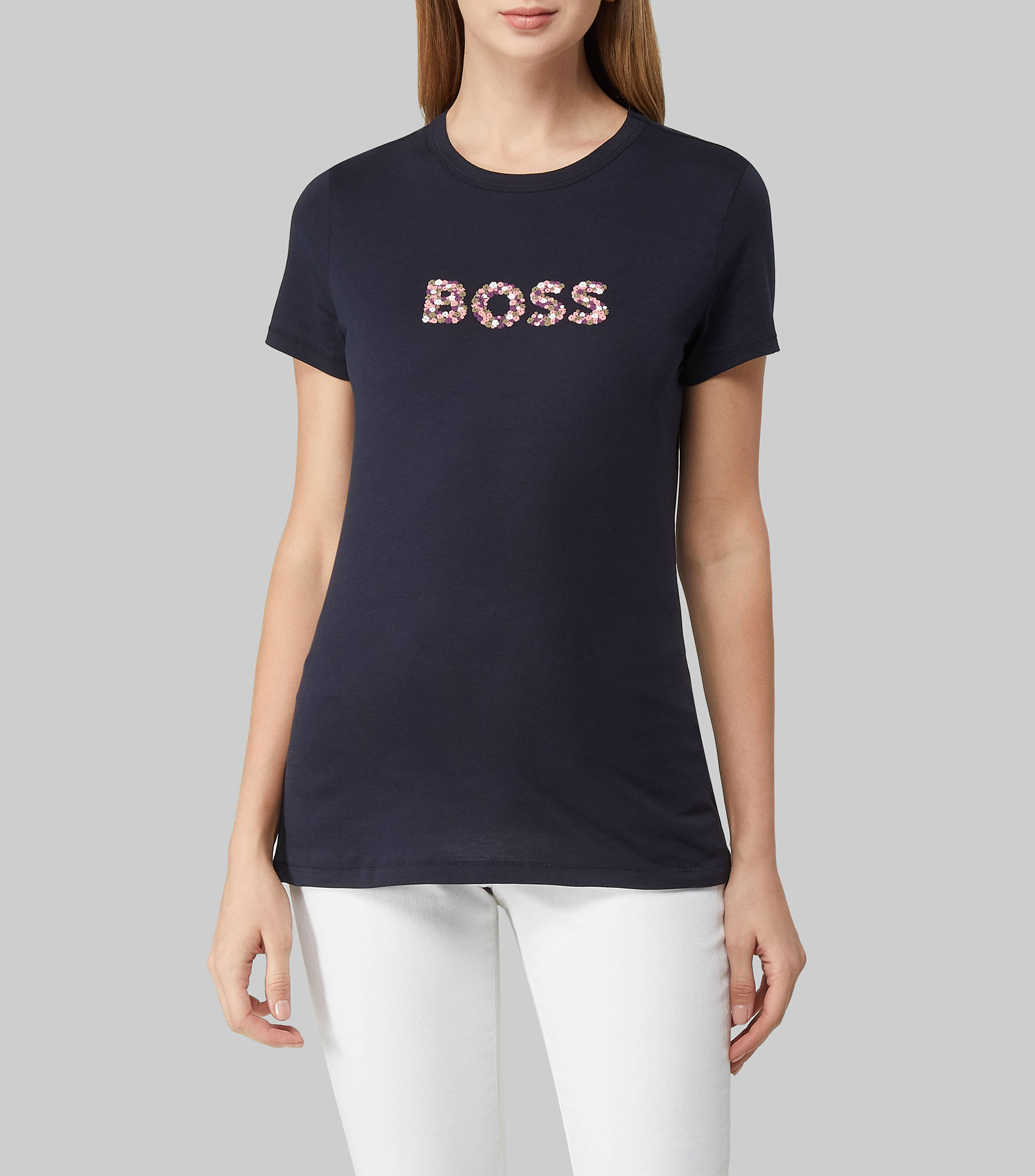 Playera de cuello redondo y manga corta Mujer